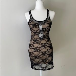 Sexy black lace dress